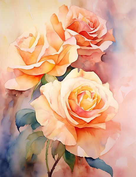 Roses by Wall Wonder