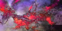 Modern, Abstract Digitaal Kunstwerk in Rood Paars van Art By Dominic thumbnail