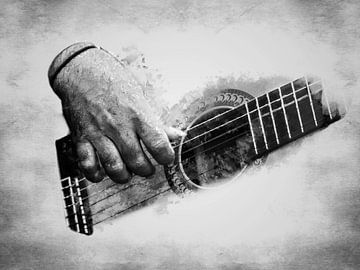 klassiek Spaanse gitaar van Johan Zuijdam Digi Art