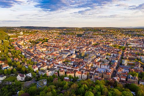 Une vue à vol d'oiseau de Stuttgart-Ouest