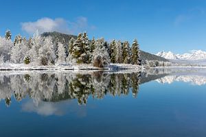 Enchanting reflective landscape in Wyoming
