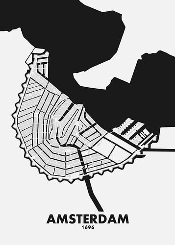 Plan de la ville d'Amsterdam 1696