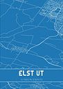 Blauwdruk | Landkaart | Elst Ut (Utrecht) van Stad & Wand thumbnail