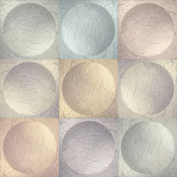 Ballen in pastelkleur Minimalisme. Modern Abstract. 3 van Alie Ekkelenkamp