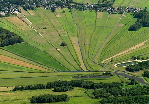 Des fossés couverts convergent dans la Drecht près de Loosdrecht