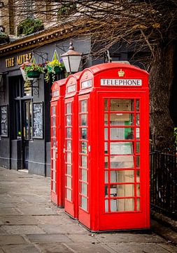 Britse telefooncel in Greenwich, Groot-Brittannië van Rietje Bulthuis