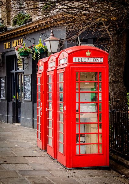 Britische Telefonzelle in Greenwich, Großbritannien von Rietje Bulthuis