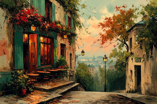 Cafe with Cityscape no. 1