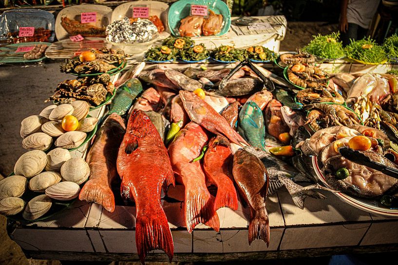 Lokale vismarkt op Boracay eiland, Filipijnen van Travel Tips and Stories
