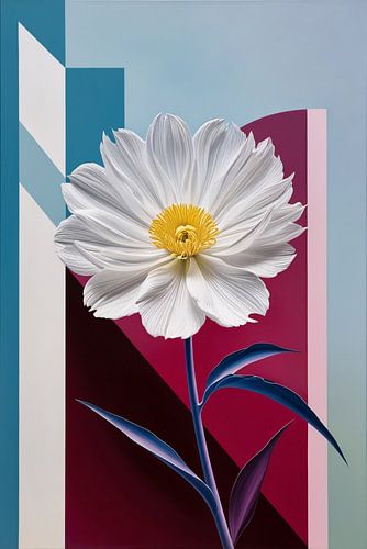 Gedetailleerde bloem en geometrie