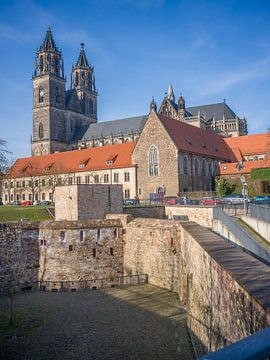 Magdebourg - Bastion Gebhardt (Cleve) et cathédrale de Magdebourg sur t.ART