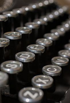Typewriter detail recording of the keys by Michel Knikker