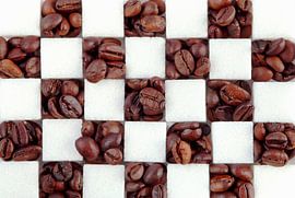 00995088 Cubes de sucre et grains de café en dés