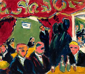 Ernst Ludwig Kirchner's Tavern (1909) van Studio POPPY