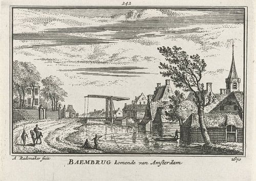 Abraham Rademaker, Gezicht op het dorp Baambrugge, 1670
