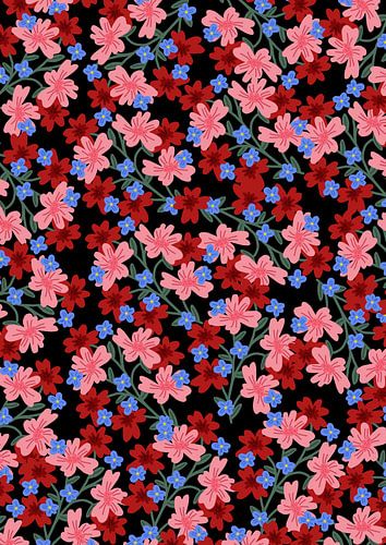 9933 x 14043 Din 50 Motifs floraux romantiques