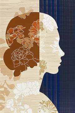Elegance and Contrast: Flowers in Silhouette by Color Square