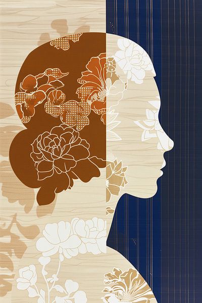 Elegance and Contrast: Flowers in Silhouette by Color Square
