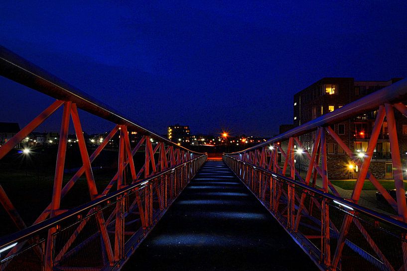 Fietsbrug Houten Zuid van het Amsterdam Rijnkanaal naar het Schoneveldsepad. von Margreet van Beusichem