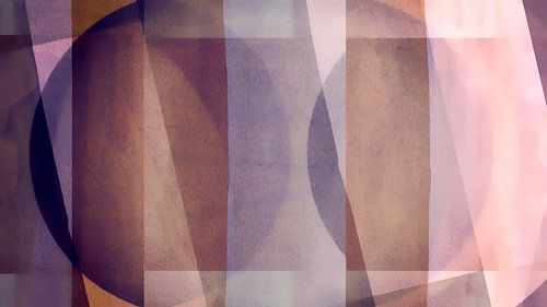 Mid-century Bauhaus shapes in meditative, earthy colours