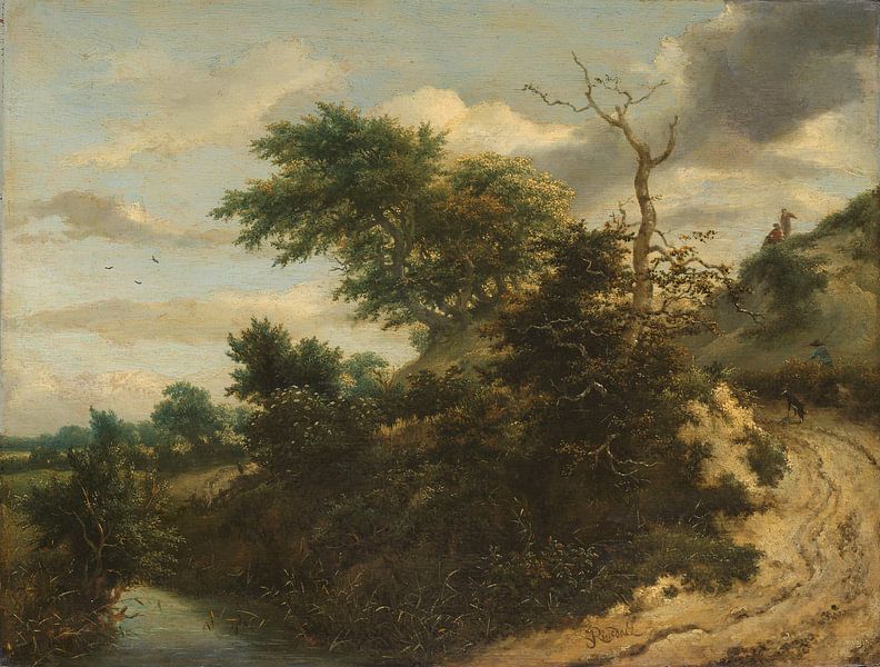 Sand road in the dunes, Jacob Isaacksz. van Ruisdael by Masterful Masters