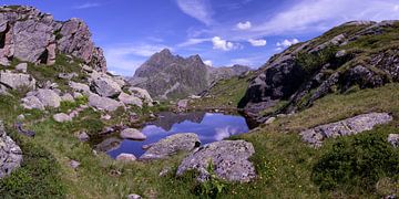 Idyllisch meer in de Alpen van Detlef Hansmann