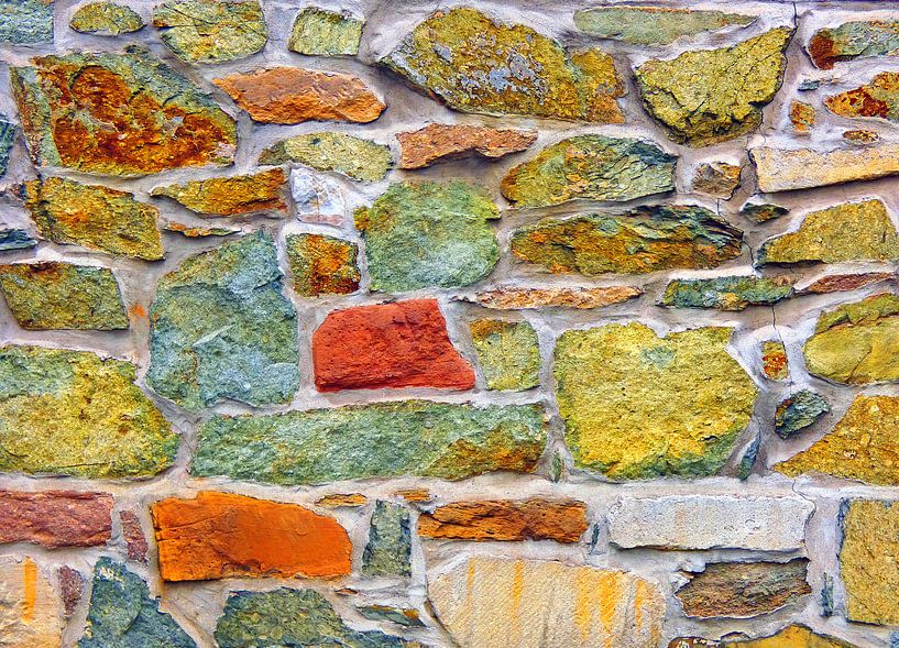 Rock Solid Red (mur de pierre aux couleurs de la terre) par Caroline Lichthart