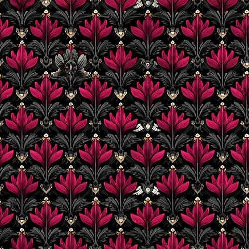 Gothic Pink Floral Pattern | Wallpaper (papier peint)