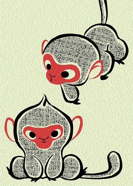 Creative Anime Wall Art | Dierenvrienden 26 van Ramy Salah Hefny