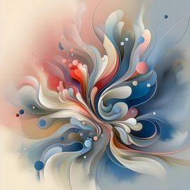 abstract flower, colour explosion by Jessica Berendsen