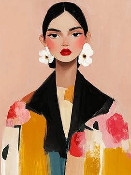 Kleurrijk portret van Carla Van Iersel