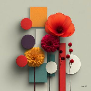 Abstrakt mit Blumen