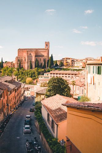 Stadsbeeld Siena | Reisfotografie print | Toscane Italië