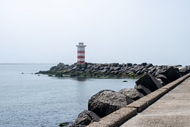 Mist aan de horizon bij de Noordpier van Zaankanteropavontuur