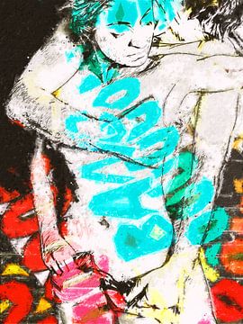 Passion (mixed media, erotica) by Art by Jeronimo