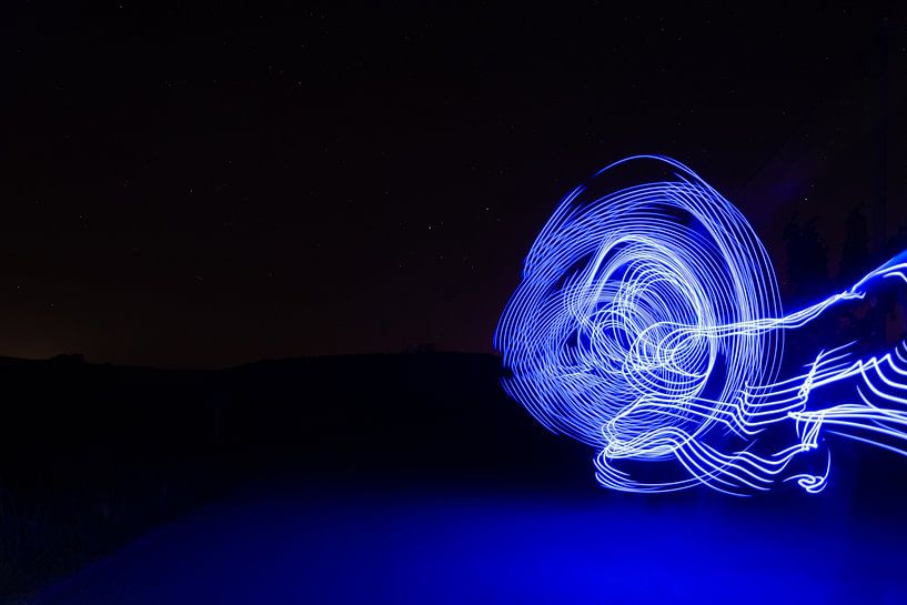 Lichtmalerei in der Nacht von Denny Gruner