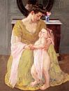 Mutter und Kind mit rosa Schal von Mary Cassatt von Studio POPPY Miniaturansicht