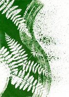 Green fern leaves