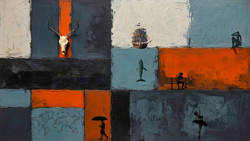 Bevölkert Mondrian Remix von Arjen Roos