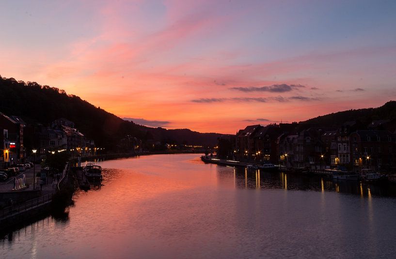 Zonsondergang in Dinant van Sebastian Stef