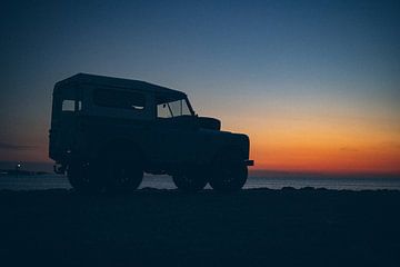 Land Rover Sonnenuntergang