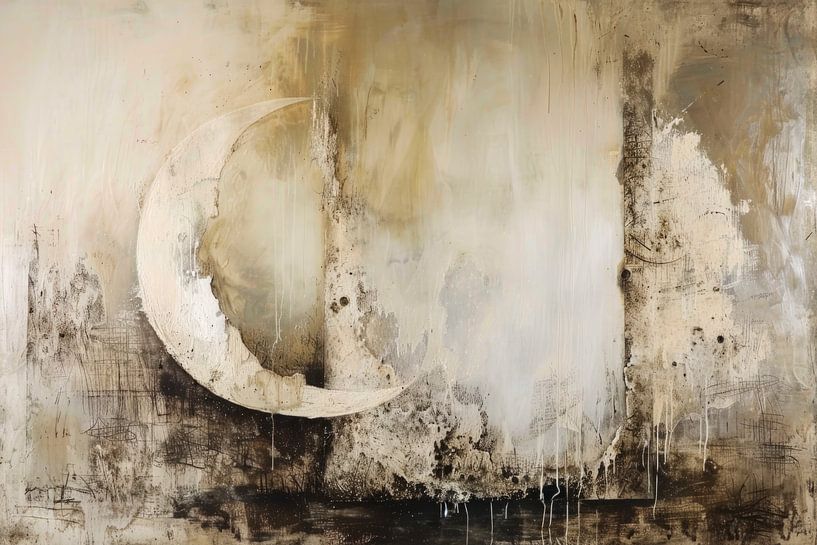 Minimalist Painting – Earthy Tones and Neutral Tranquility by BowiScapes abstract and digital art