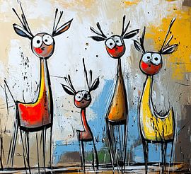 Hirsche von Blickfänger Gemälde