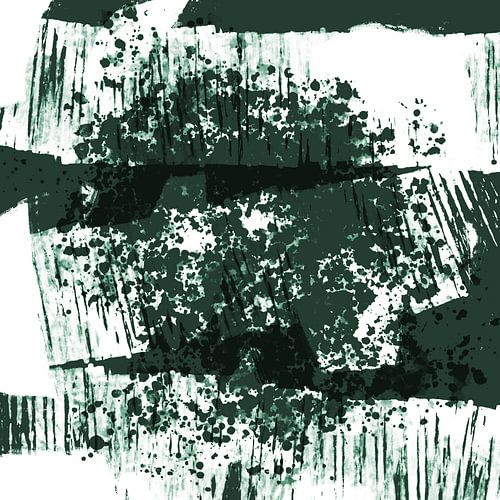 Moderne abstracte kunst. Vormen in groen nr. 8