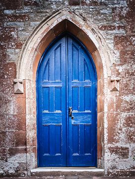 Blauwe deur.