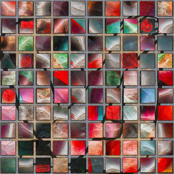 Abstracte tegels met kunst in de diepte