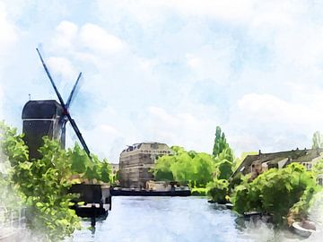 Mühle De Put, Leiden, Südholland. von Danny de Klerk