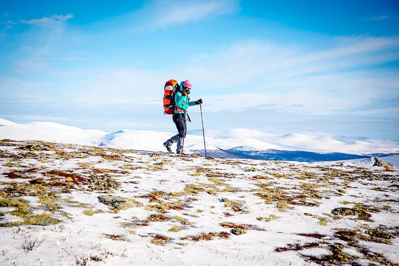 Winter hike in Noorwegen, Dovrefjell van Ruben Dario