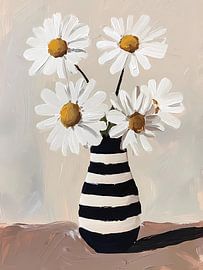 Gemälde „Gänseblümchen in einer Vase“