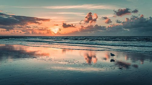 Sonnenuntergang am Strand von Norderney von Steffen Peters